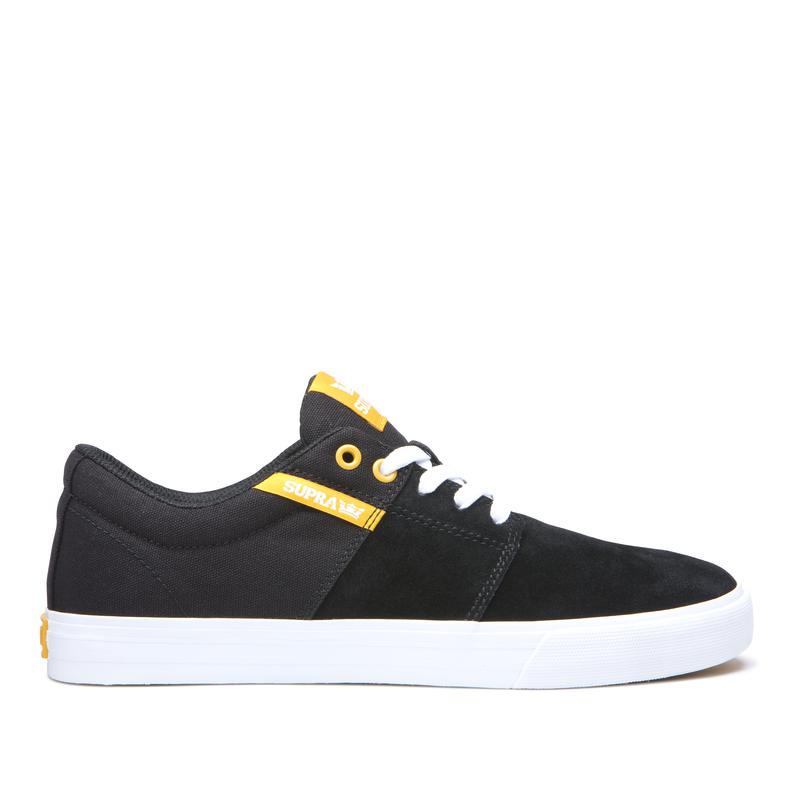 Supra STACKS II VULC Sneaker Low Damen Schwarz / Gelb Deutsch LKJGO1904